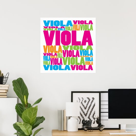 Colorful Viola Poster (Thuiskantoor)