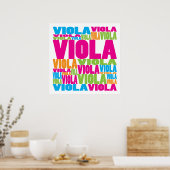 Colorful Viola Poster (Keuken)