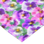 Colorful Violets Pansy Flower Pattern Tafelkleed (Gekanteld)