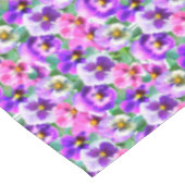 Colorful Violets Pansy Flower Pattern Tafelkleed (Gekanteld)