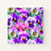 Colorful Violets Pansy Flowers Pattern Notitieboek (Achterkant)