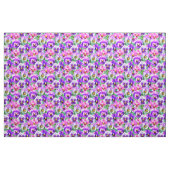 Colorful Violets Pansy Flowers Pattern Stof (Yard (91,4 cm))