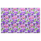 Colorful Violets Pansy Flowers Pattern Stof (Fat Quarter)