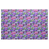Colorful Violets Pansy Flowers Pattern Stof (Fat Quarter)