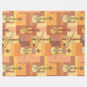 Colorful Violin Blocks Fleece Deken (Voorkant (Horizontaal))