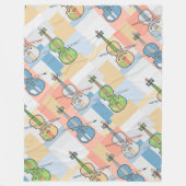 Colorful Violin Blocks Fleece Deken (Voorkant)