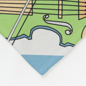 Colorful Violin Blocks Fleece Deken (Hoek)