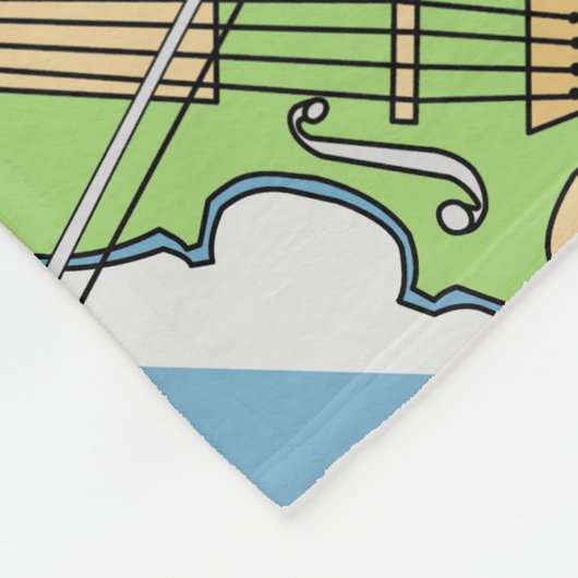Colorful Violin Blocks Fleece Deken (Hoek)