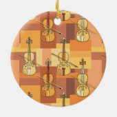 Colorful Violin Blocks Keramisch Ornament (Achterkant)
