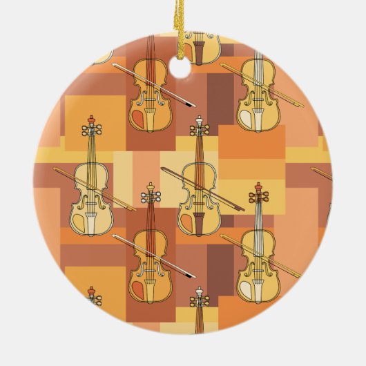 Colorful Violin Blocks Keramisch Ornament (Achterkant)