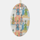 Colorful Violin Blocks Keramisch Ornament (Rechts)