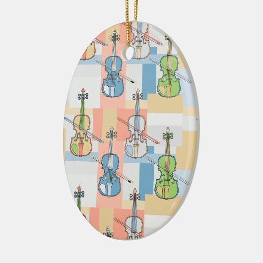 Colorful Violin Blocks Keramisch Ornament (Links)
