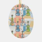 Colorful Violin Blocks Keramisch Ornament (Achterkant)