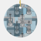 Colorful Violin Blocks Keramisch Ornament (Achterkant)