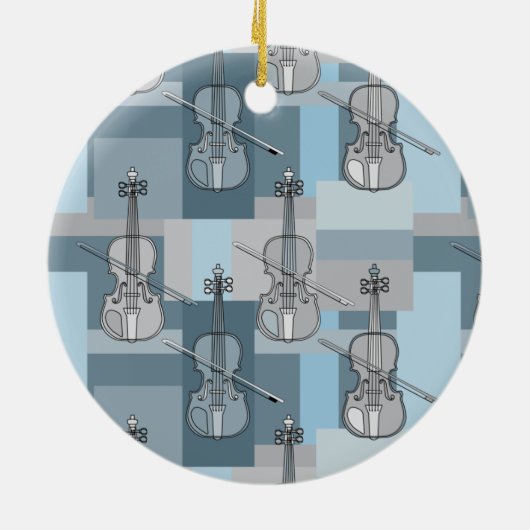 Colorful Violin Blocks Keramisch Ornament (Achterkant)