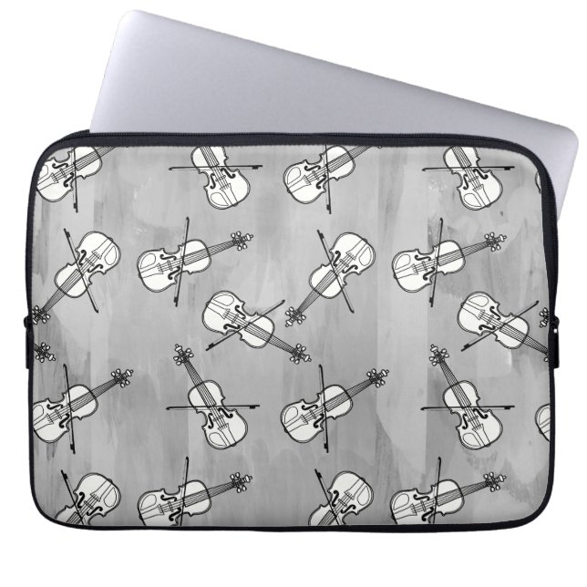 Colorful Violin Blocks Laptop Sleeve (Voorkant)