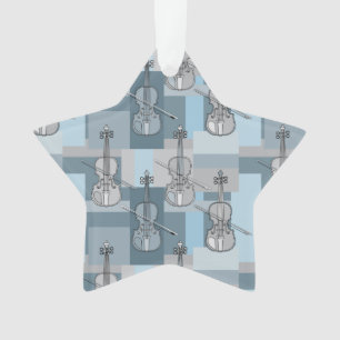 Colorful Violin Blocks Ornament