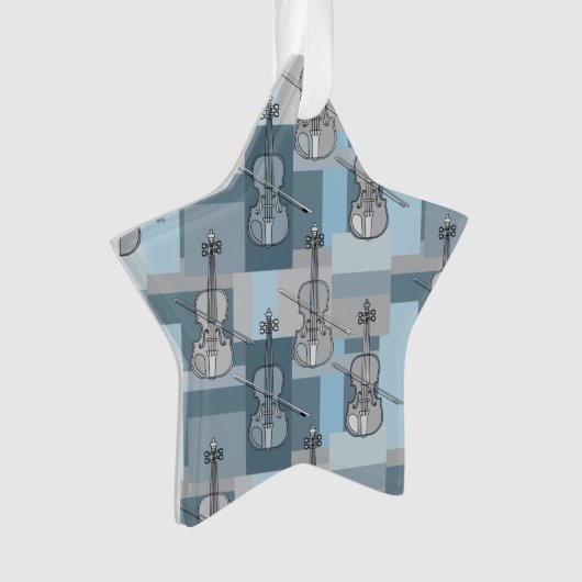 Colorful Violin Blocks Ornament (voorkant)