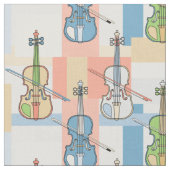 Colorful Violin Blocks Stof (Close Up)