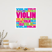 Colorful Violin Poster (Keuken)