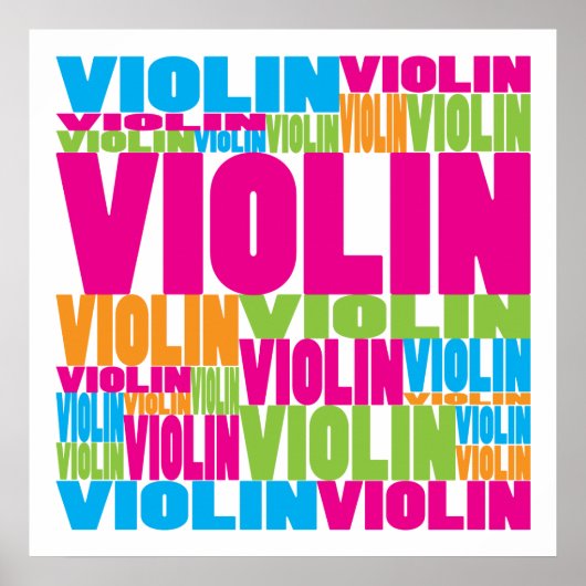 Colorful Violin Poster (Voorkant)