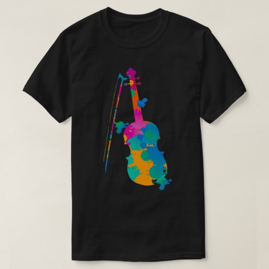 Colorful Violin T-shirt (Design voorkant)