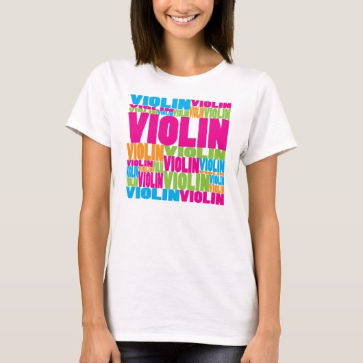 Colorful Violin T-shirt (Voorkant)