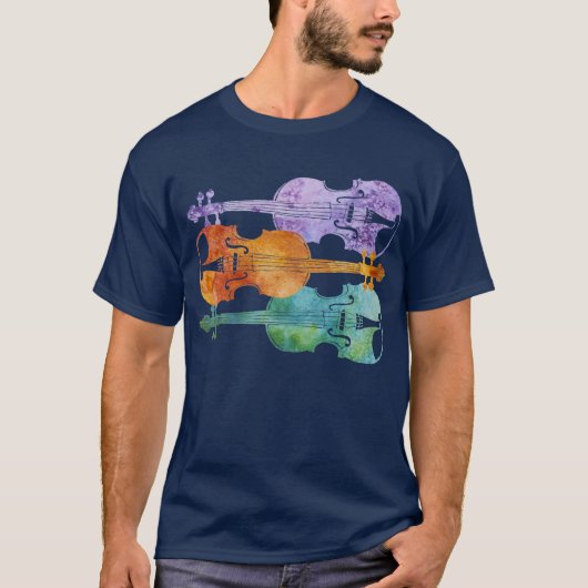 Colorful Violin Trio T-shirt (Voorkant)