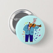 Colorful Violinist Button (Voorkant /achterkant)
