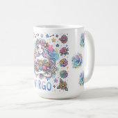 Colorful Virgo Zodiac Astrology Floral Koffiemok (Voorkant rechts)