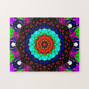 Colorful Visionary Mandala Legpuzzel
