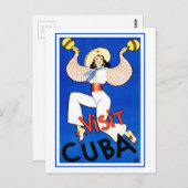Colorful  Visit Cuba Dancer Briefkaart (Voorkant / Achterkant)