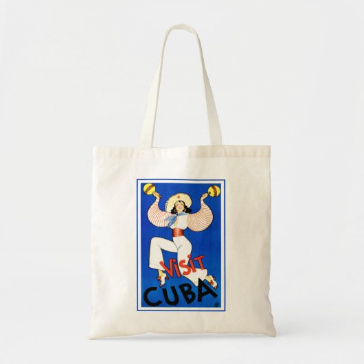 Colorful  Visit Cuba Dancer Tote Bag (Voorkant)