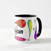 Colorful Vist Naam KoffieMok Mok (Voorkant rechts)