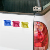 Colorful Vizsla Silhouettes Bumpersticker (Op Truck)