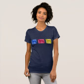 Colorful Vizsla Silhouettes T-shirt (Voorkant volledig)