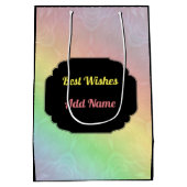Colorful voegt naam toe 90th jarig medium cadeauzakje (Achterkant)