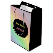 Colorful voegt naam toe 90th jarig medium cadeauzakje (Achterkant Gekanteld)