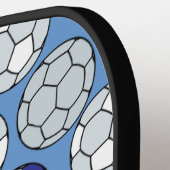 Colorful Voetbal Patroon Pickleball Paddle (Links Detail)