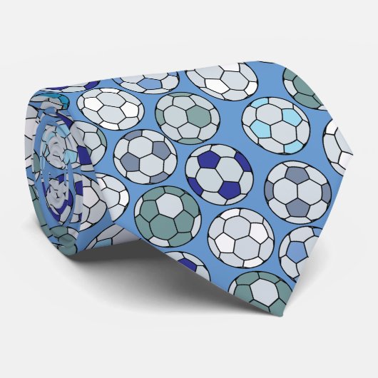 Colorful Voetbal Patroon Stropdas (Opgerold)