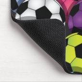 Colorful Voetballen Design Mousepad Muismat (Hoek)