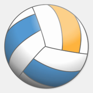 Colorful Volleyball Ball Ronde Sticker