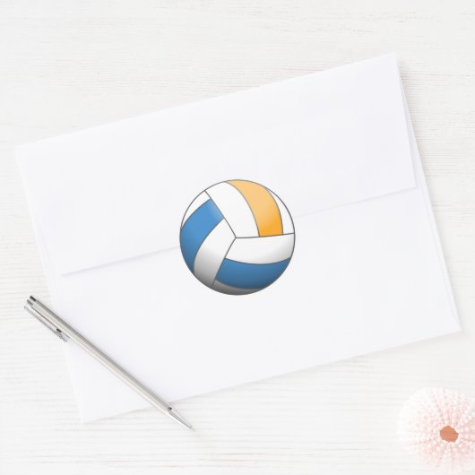 Colorful Volleyball Ball Ronde Sticker (Envelop)