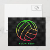 Colorful Volleyball Briefkaart (Voorkant / Achterkant)