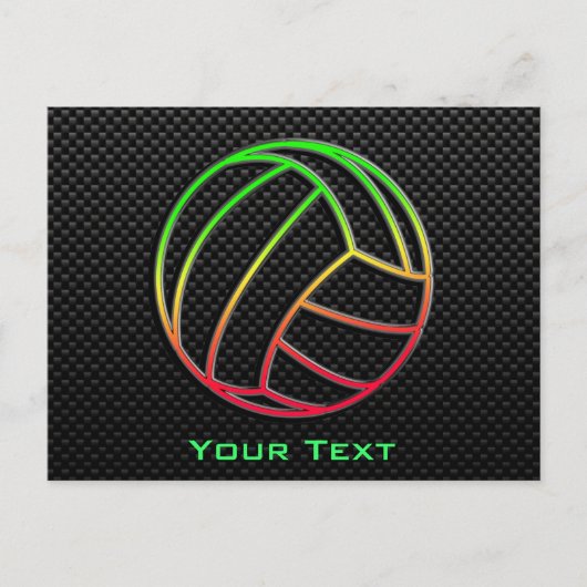 Colorful Volleyball Briefkaart (Voorkant)