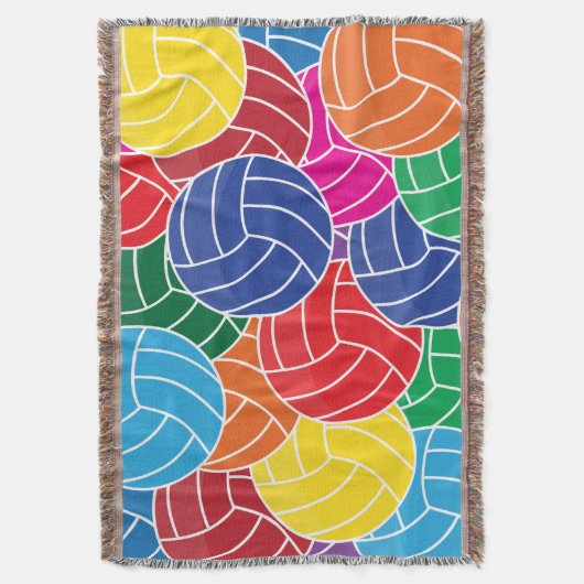 Colorful Volleyball Collage Deken (Voorkant Verticaal)