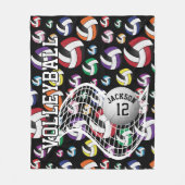 Colorful Volleyball Pattern Fleece Deken (Voorkant)