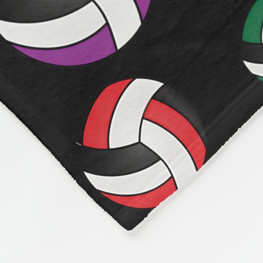 Colorful Volleyball Pattern Fleece Deken (Hoek)