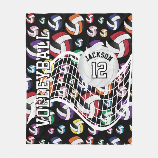 Colorful Volleyball Pattern Fleece Deken (Voorkant)