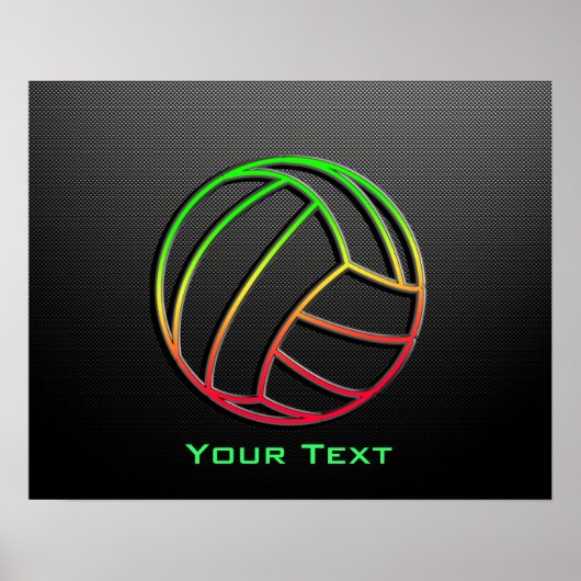 Colorful Volleyball Poster (Voorkant)